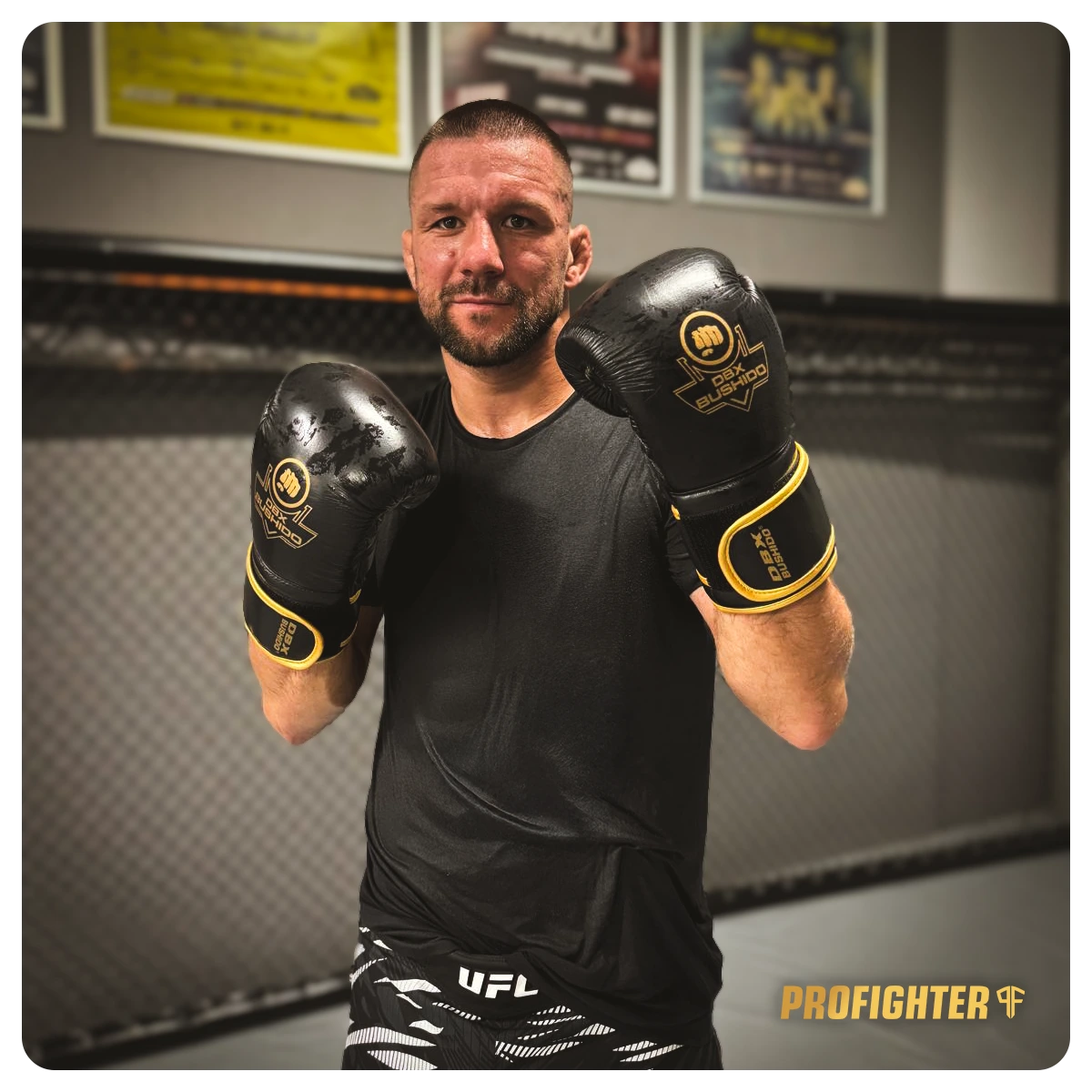 Mateusz Gamrot ProFighter gloves gold bordeaux