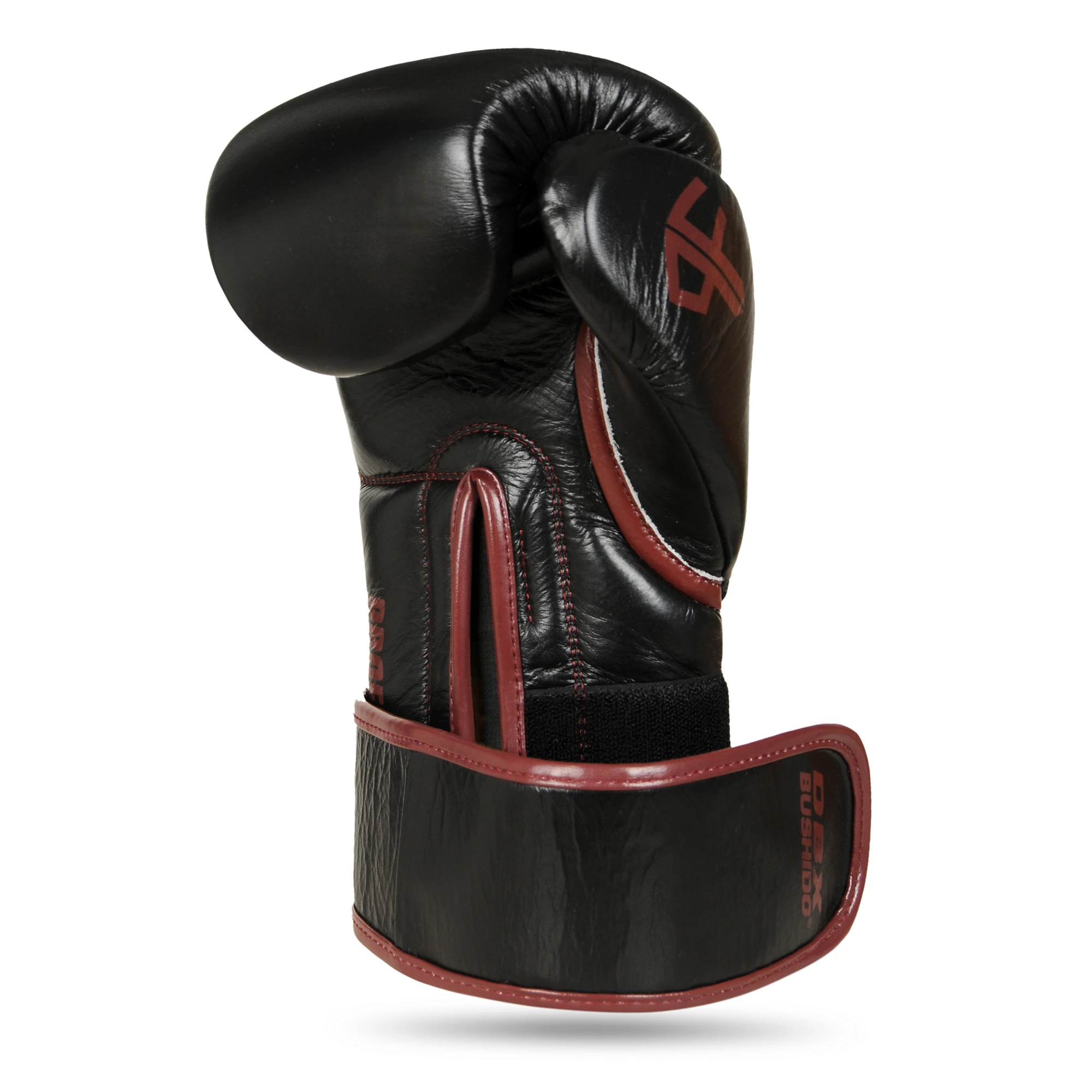 rękawice bokserskie premium profighter bordowe bordeaux ze skóry naturalnej 
