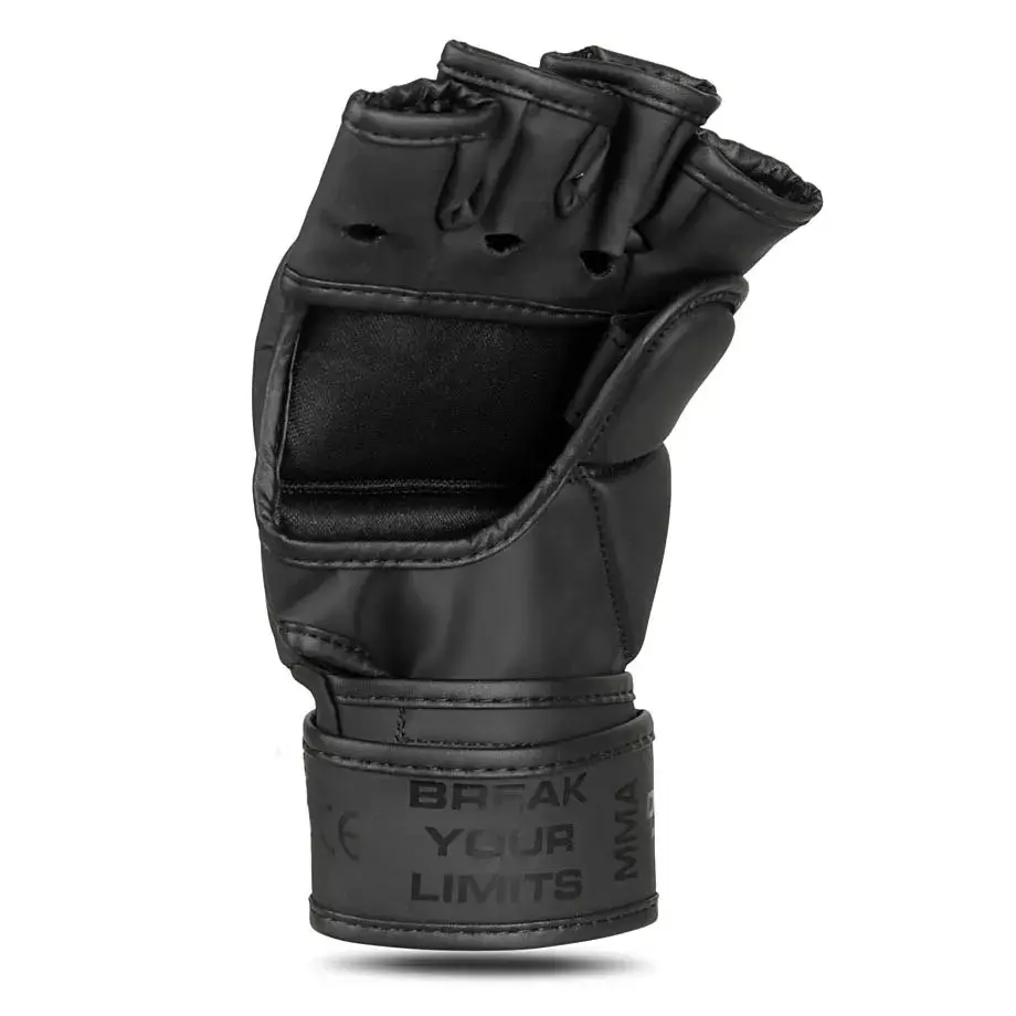 mma gloves, matt black