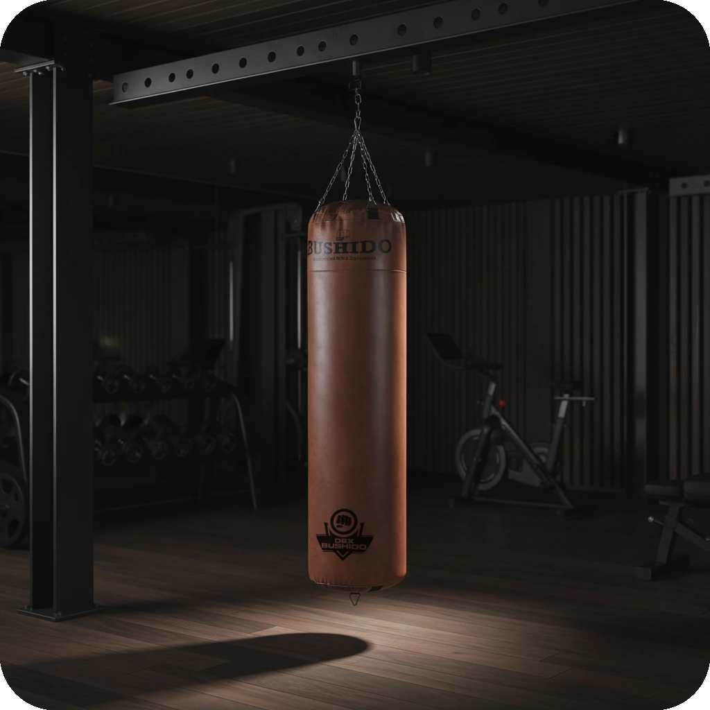 Boxing training bag 150cm 50kg RETRO brown - Spartan | DBX Bushido Worek_150_RETRO_Indoor_2