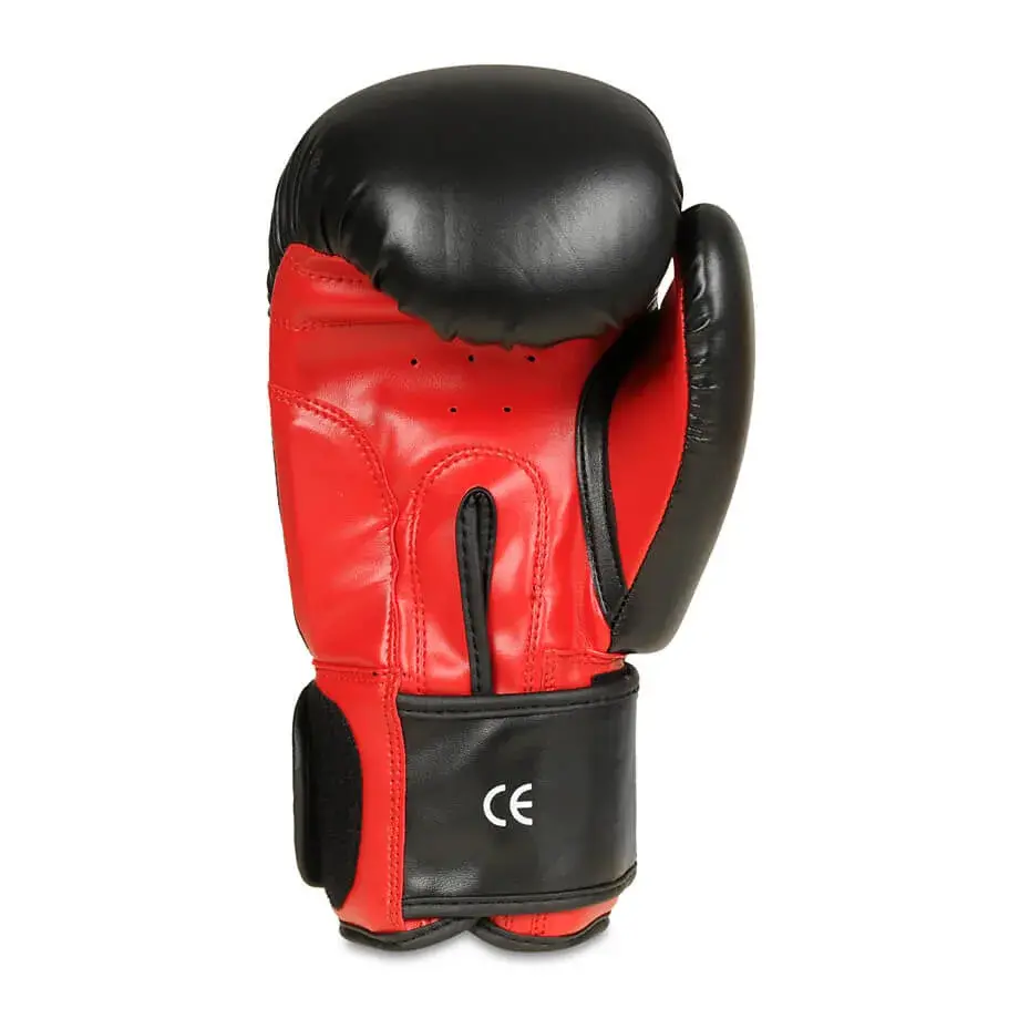 Black red boxing gloves for sparring training