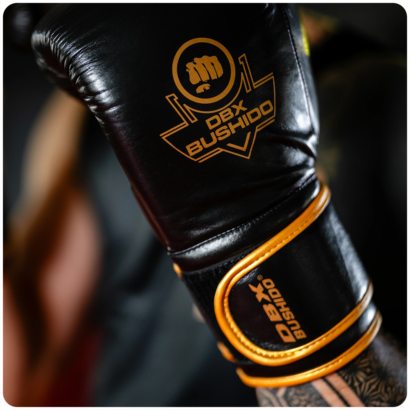 rękawice profighter gold bordeaux ze skóry dbx bushido