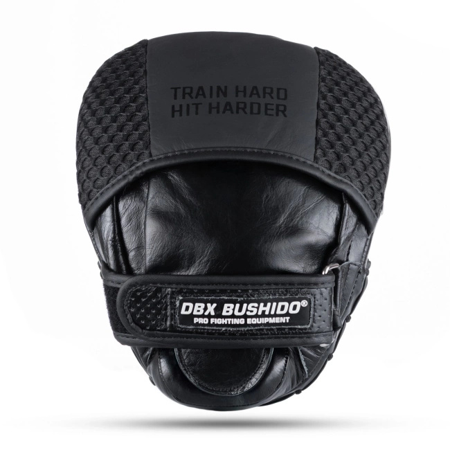 Focus Mitts made of Genuine Leather | Black Leather | 2 pieces