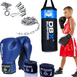 80 cm / 15 kg - Children's Boxing Set DBX Junior Blue + chain