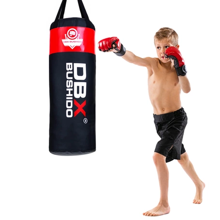 80 cm / 15 kg - Professional punching bag for children and teenagers 80 cm x 30 cm - red