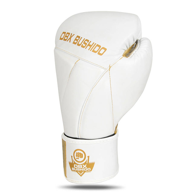 PREMIUM boxing gloves made of natural leather "HAMMER - WHITE 8 oz