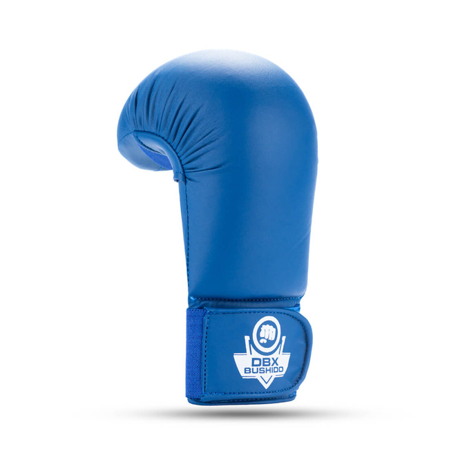 WKF karate gloves - blue L wristbands