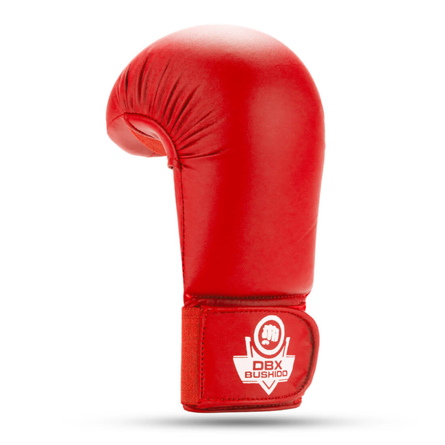 WKF karate gloves - red L wristbands