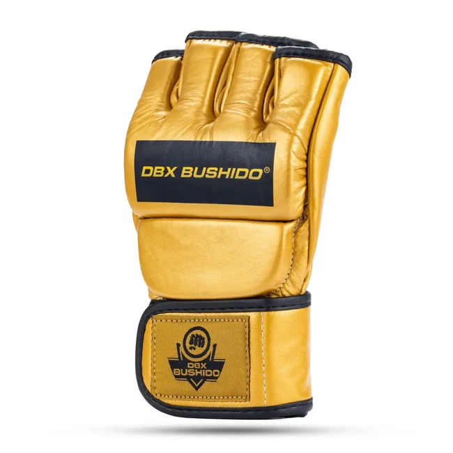 Leather MMA gloves DBX BUSHIDO E1v3 GOLD XL