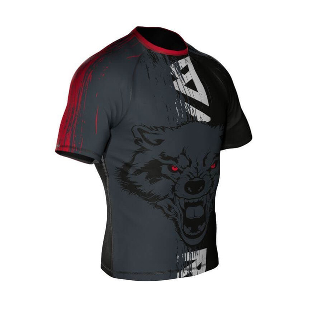 The "Wolf" Rashguard compression shirt is made of DBX MORE DRY XL material