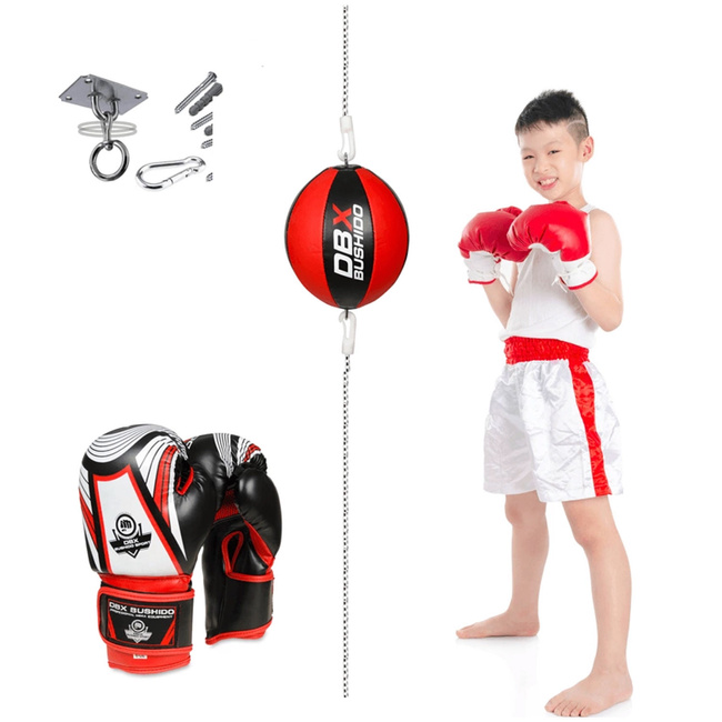 Reflex ball + boxing gloves + fixing - Set for children