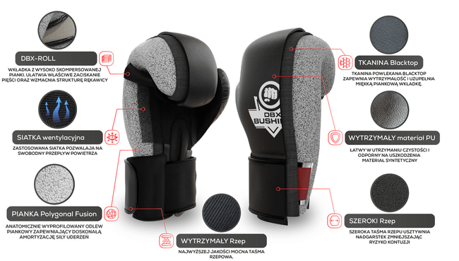 BUSHIDO SPARRING BOXING GLOVES 14oz B-2v6