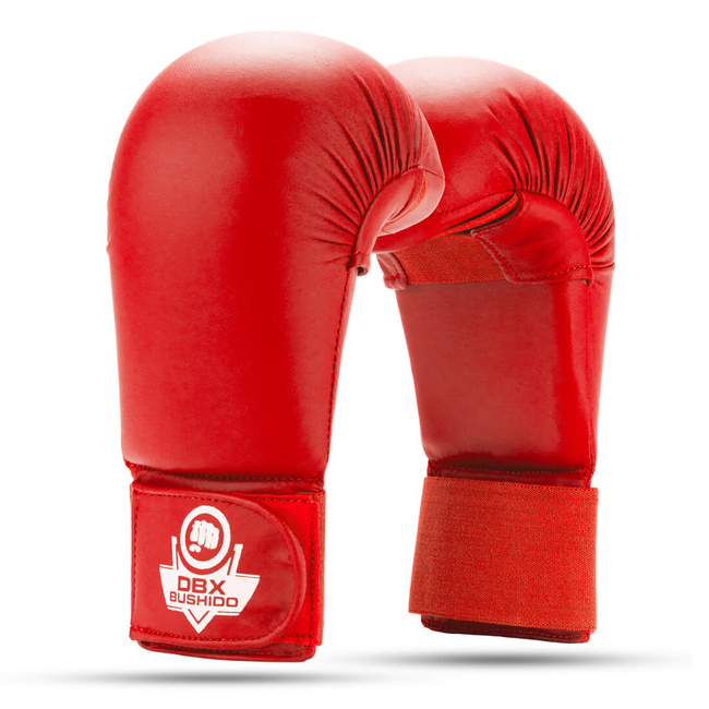WKF karate gloves - red L wristbands