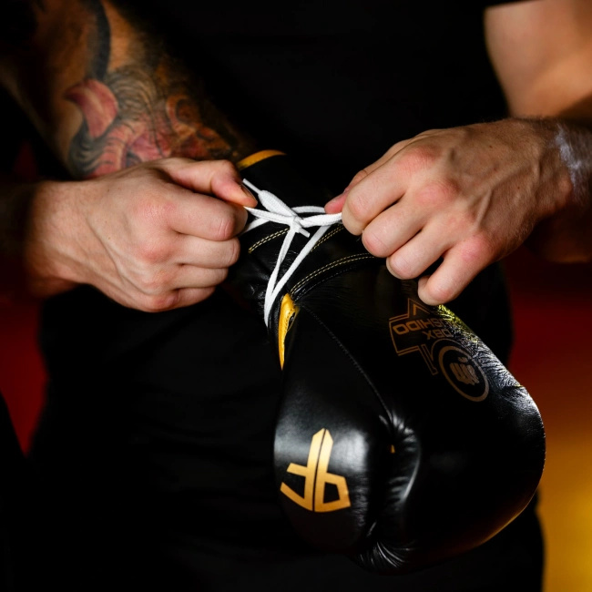 Lace-Up Multi-Layer Boxing Gloves - ProFighter Gold - Legacy Series