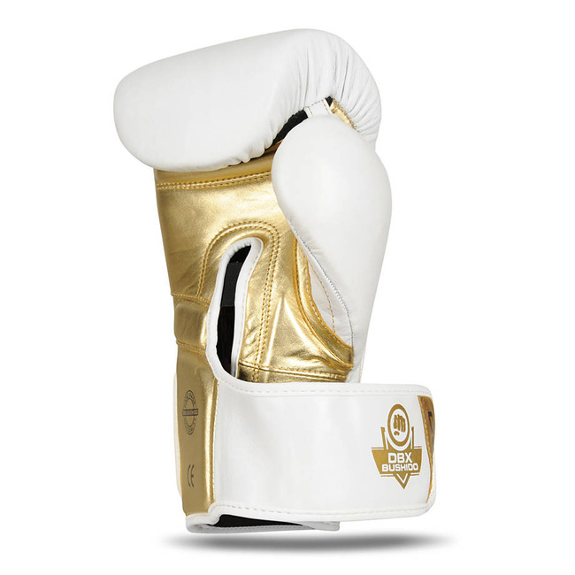 PREMIUM boxing gloves made of natural leather "HAMMER - WHITE 8 oz