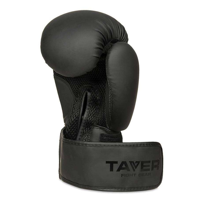 TAVER Black 14oz boxing sparring gloves