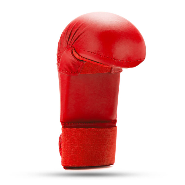 WKF karate gloves - red L wristbands