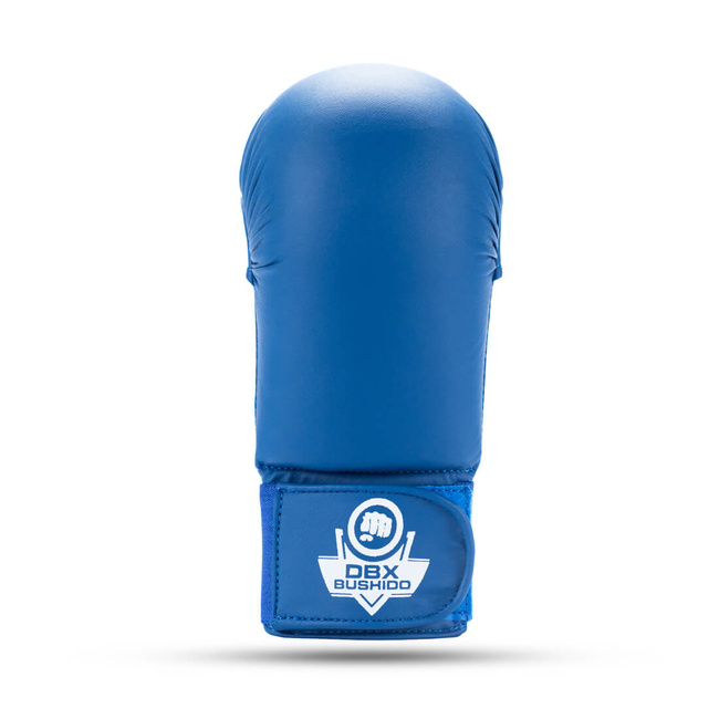 WKF karate gloves - blue L wristbands