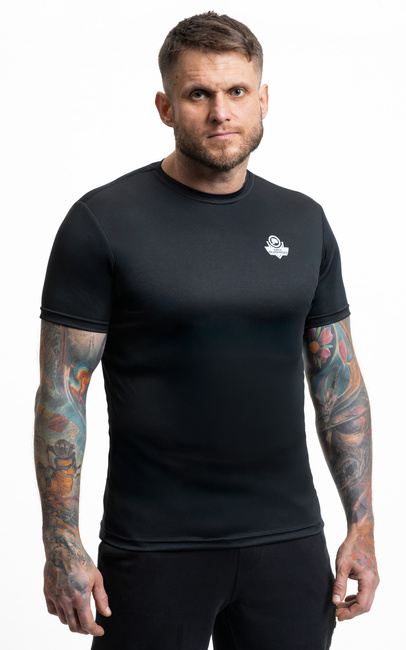 Premium black training t-shirt with white DBX Bushido logo