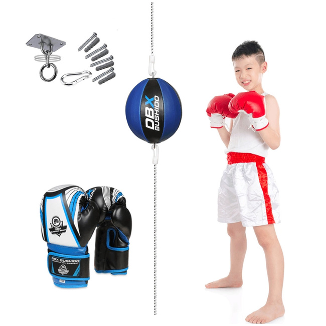 Reflex ball + boxing gloves + mount - Set for children