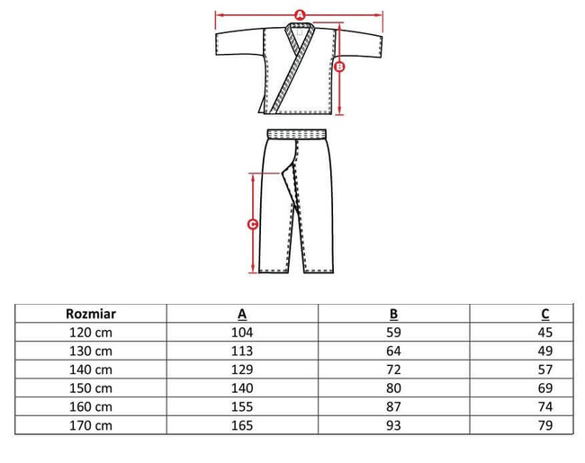 Karate kimono for a child + FREE BELT - DBX BUSHIDO ARK-3102 120 cm