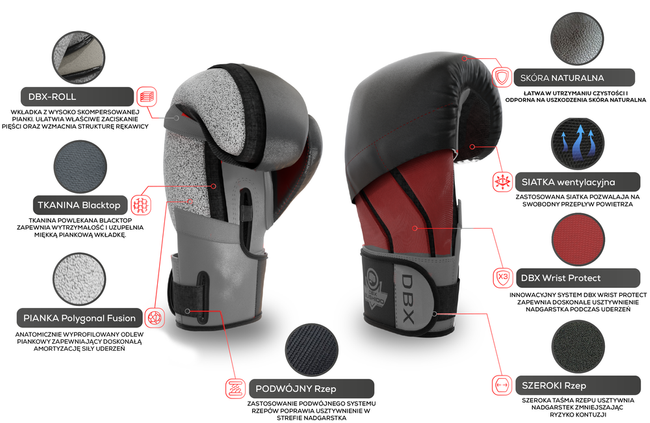 Natural leather boxing gloves "HAMMER - GOLD" 16 oz
