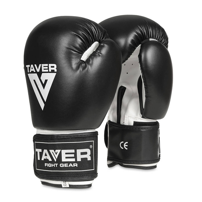 TAVER White 12oz boxing sparring gloves