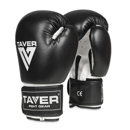 TAVER White 8oz boxing sparring gloves