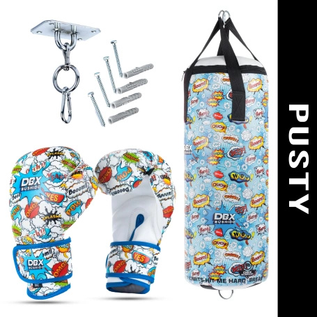 Cartoon Blue Kids Set – EMPTY Punching Bag + Gloves – 75 cm