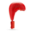 WKF karate gloves - red L wristbands