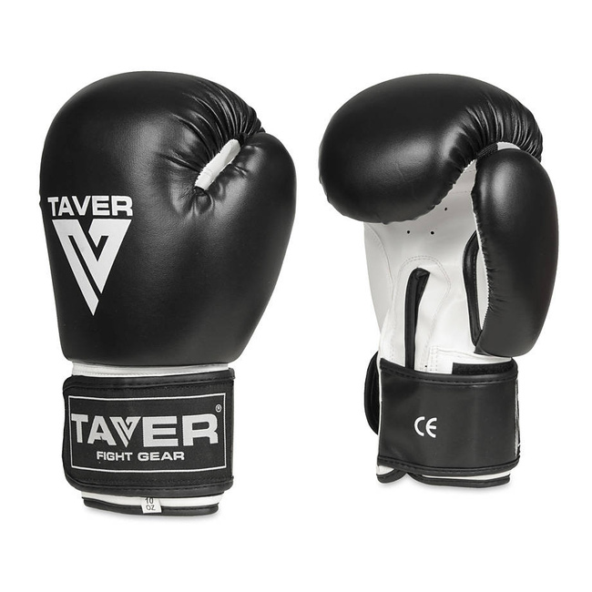 TAVER White 16oz boxing sparring gloves