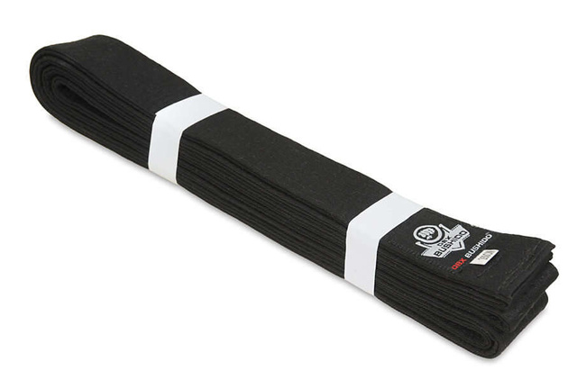 Karate kimono belt - black 260 cm