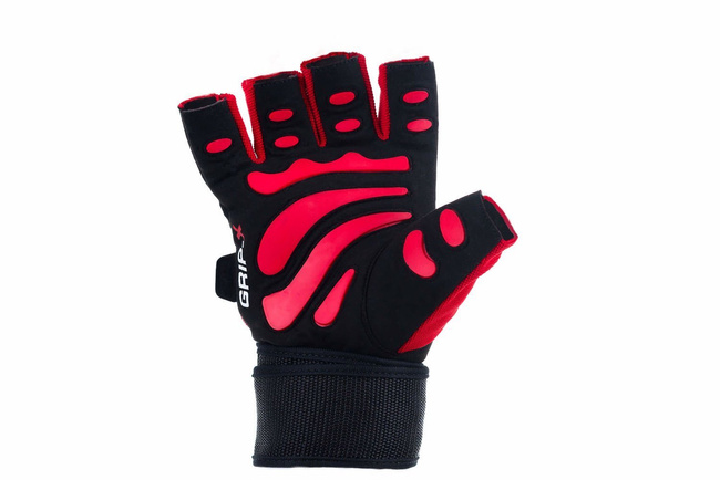 WG-161 - GLOVES FOR GYM - FOR EXERCISES - WITH LONG VELCRO AND GRIP-X SYSTEM - L