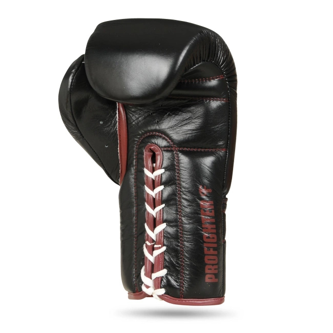 Lace-Up Multi-Layer Boxing Gloves - ProFighter Bordeaux - Legacy Series