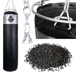 130 cm / 60 kg - 60 KG punching bag! Punching bag with rubber granules SBRX 130 cm Silver