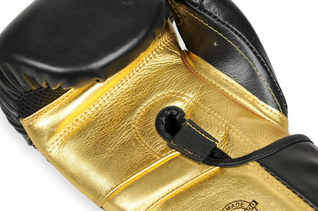 Natural leather boxing gloves "HAMMER - GOLD" 16 oz