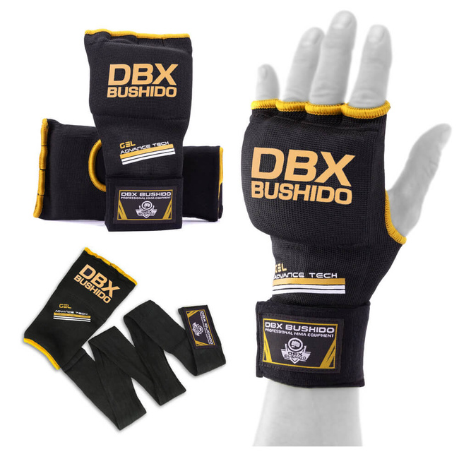 GEL GLOVES, BOXING WRAPS - GOLD - L/XL