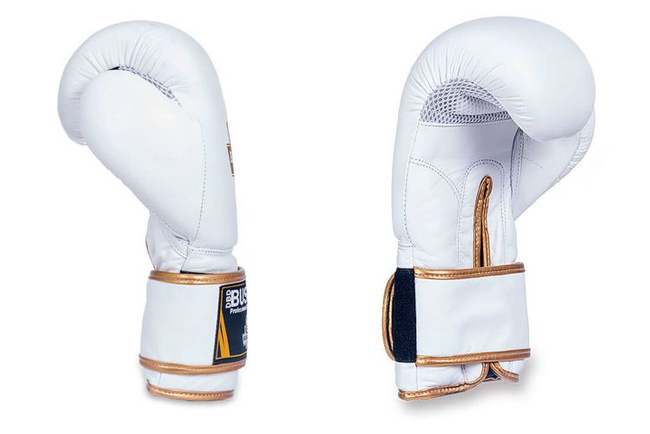 LEATHER BOXING GLOVES - BUSHIDO - WHITE 14oz Model: DBD-B-2