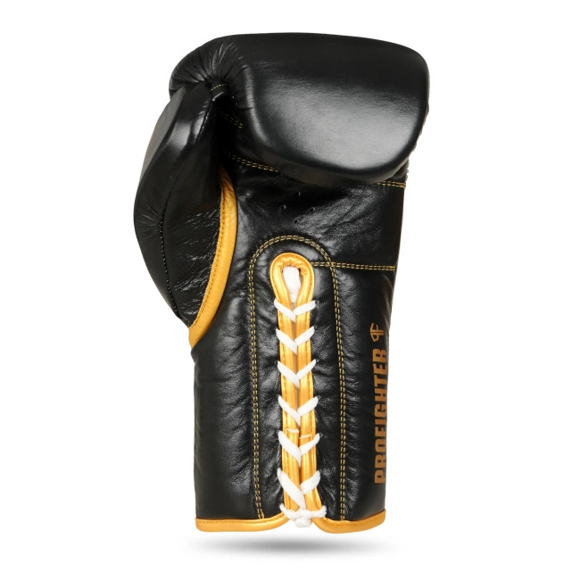 Lace-Up Multi-Layer Boxing Gloves - ProFighter Gold - Legacy Series
