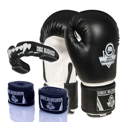 Boxing set: 407a boxing gloves + boxing wraps + mouthguards