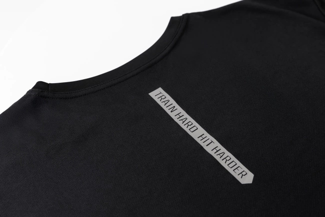 Premium black training t-shirt with grey DBX Bushido logo