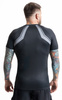 Grey rashguard with short sleeves - DBX Bushido logo