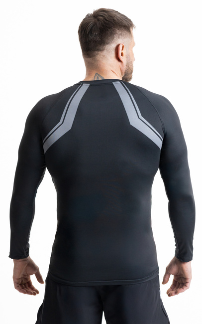 Gray rashguard with long sleeves - DBX Bushido logo