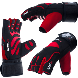WG-161 - GLOVES FOR THE GYM - FOR EXERCISES - WITH LONG VELCRO AND GRIP-X SYSTEM - M