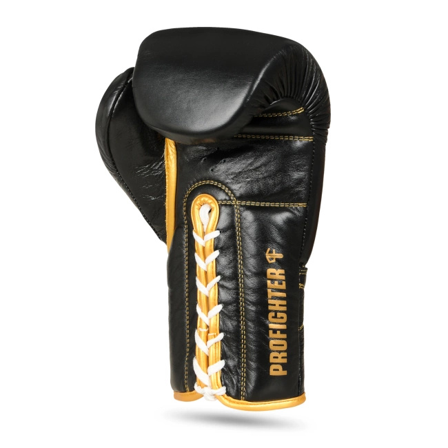 Lace-Up Multi-Layer Boxing Gloves - ProFighter Gold - Legacy Series