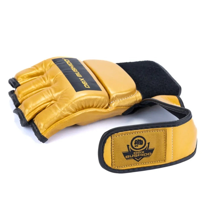 Leather MMA gloves DBX BUSHIDO E1v3 GOLD XL