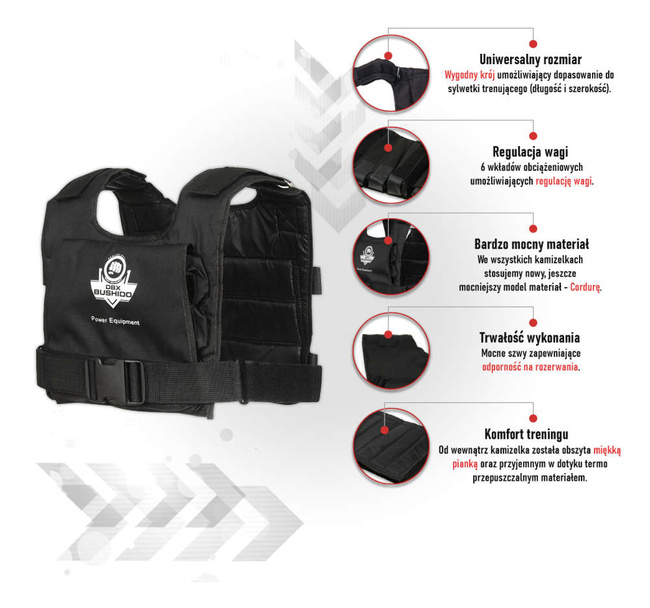 WEIGHT TRAINING VEST DBX-V6 (Empty)