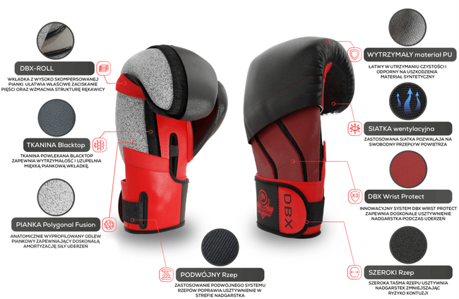 Boxing Gloves 10oz - Hammer Red - Valor Series