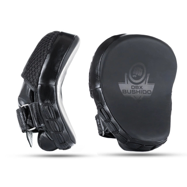 Focus Mitts made of Genuine Leather | Black Leather | 2 pieces