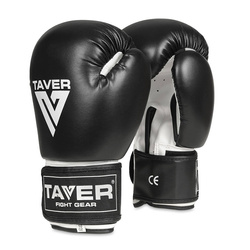 TAVER White 14oz boxing sparring gloves